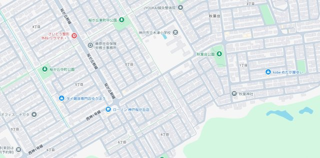 神戸市西区秋葉台　第5期　新築一戸建ての地図