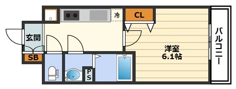 プレサンス大阪同心メゾヴィータの間取り
