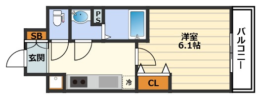 プレサンス大阪同心メゾヴィータの間取り