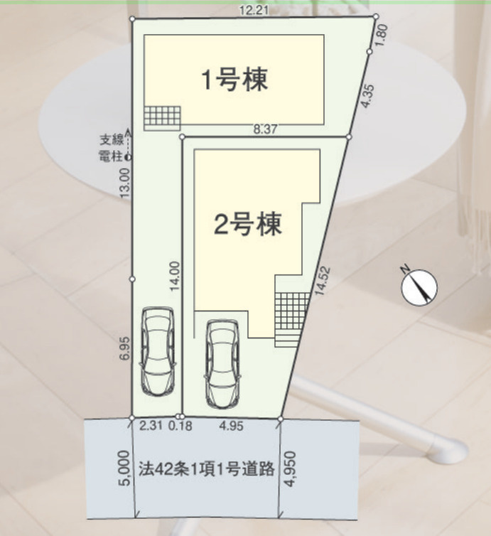 新築/和光市下新倉４丁目の区画図|駐車場あり（車種による）