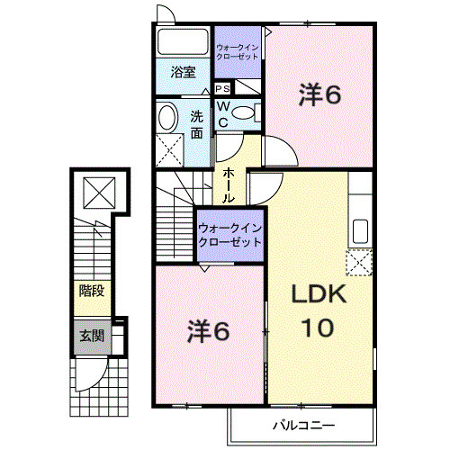 プラシード野中　Ｂの間取り