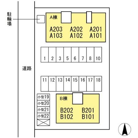 アムール　A棟の区画図