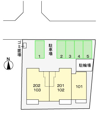 ＴＫフラッツの駐車場
