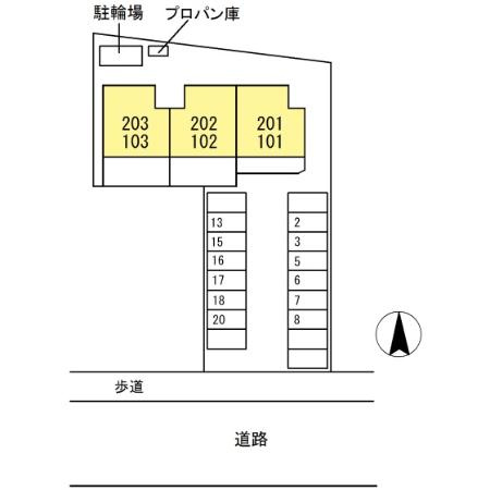 第2エントピア富田の区画図