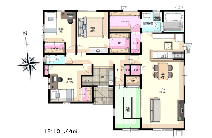 鳥栖市神辺町1期1号棟