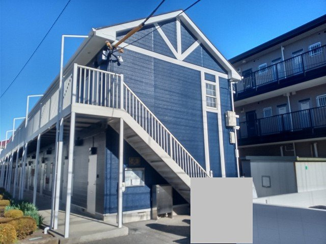 レオパレスウィステリアＣの外観|2023年12月塗装完了