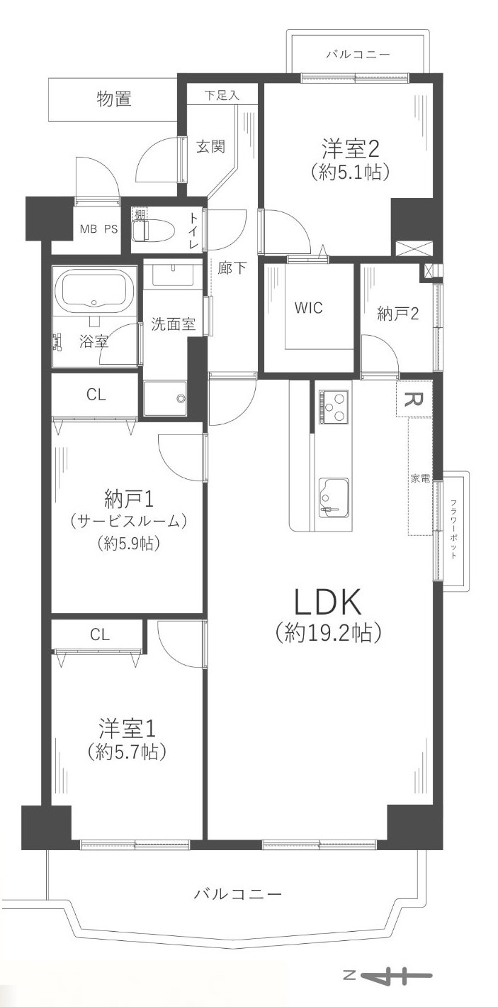 メガロコープ西宮Ⅱ 1号棟