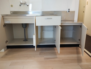 コンパクトなキッチンで掃除もラクラク