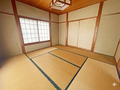 【和室】 | 笠間市笠間2LDK平家中古住宅 | 室内をイメージしやすくするため、一部のお荷物を加工で消去しております。