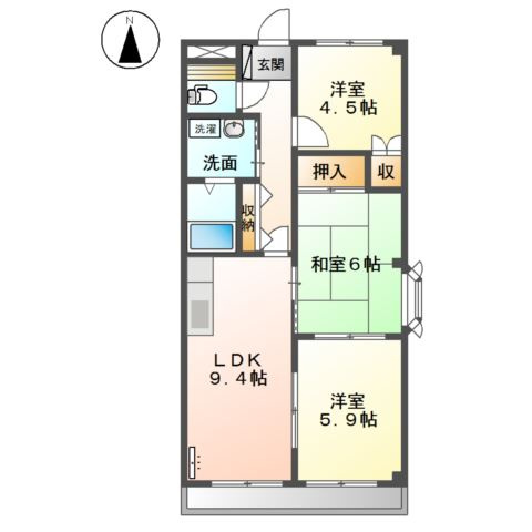 【間取り】 | パストラル南町