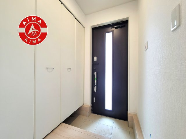 古賀市天神1丁目第9-2棟（2号棟）の防犯設備|二重ロックでしっかり防犯対策ができます。