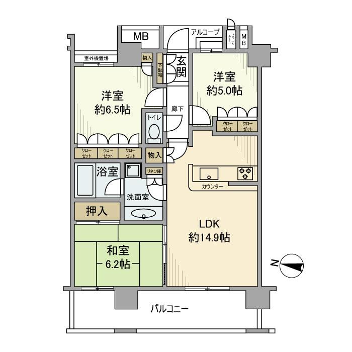 オーベルタワー川口コラージュの間取り