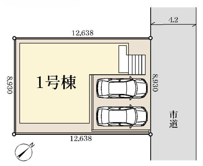 越谷弥十郎　新築戸建の区画図
