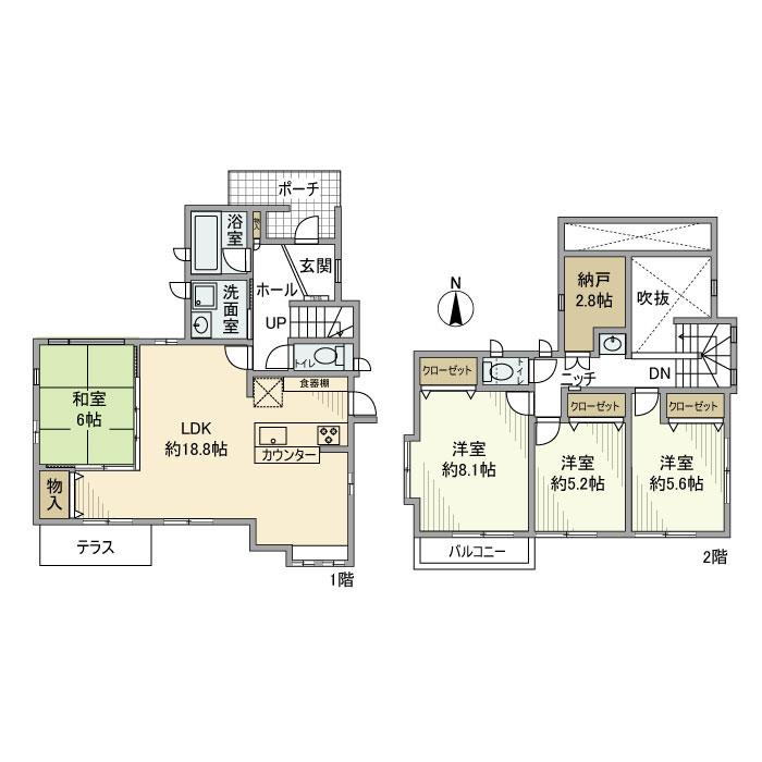 手賀の杜戸建の間取り