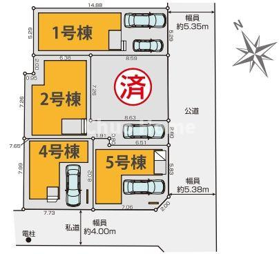 荒川区町屋6丁目新築分譲住宅の区画図|区画図