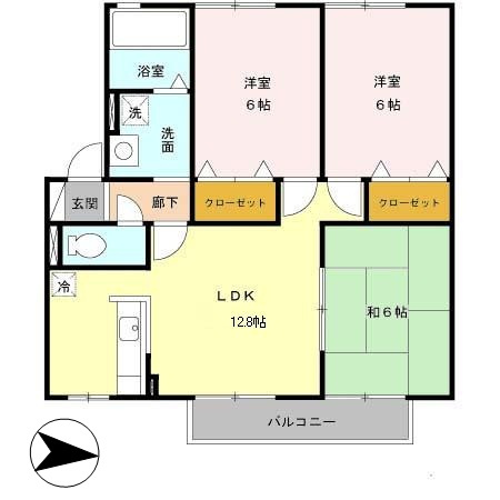 ルミエールＢ棟の間取り