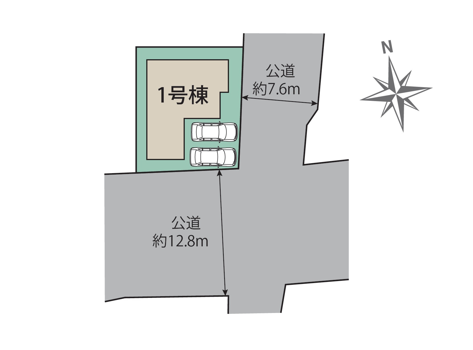 福岡市早良区脇山2丁目第1-1棟（1号棟）の区画図|配置図（1号棟）