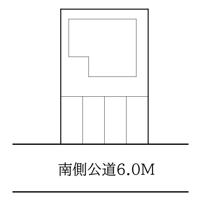 前橋市北代田町中古住宅の区画図|■南道路の整形地です！
