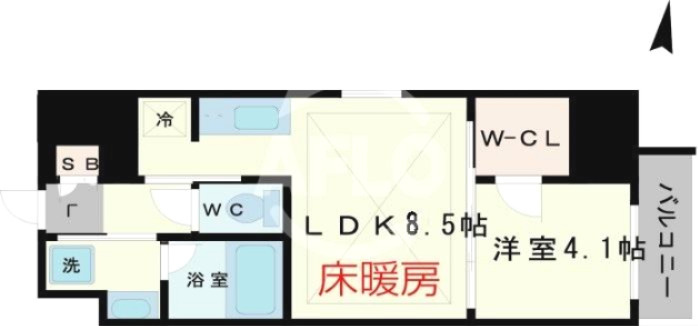 アーバネックス四ツ橋　堀江小学校区の間取り|アーバネックス四ツ橋　間取り