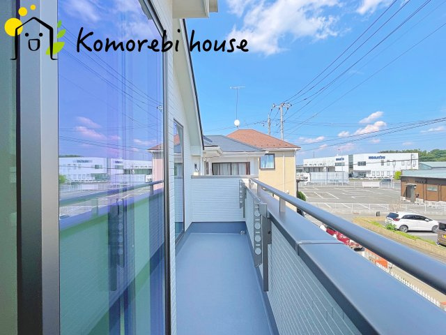 北本市宮内　２期　新築一戸建て　ハートフルタウン　Tのバルコニー|暖かな日差しのふりそそぐバルコニー
