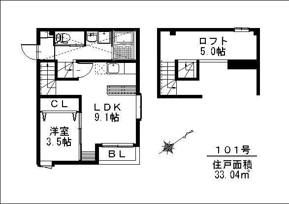 【間取り】 | カーサグランデ千早　★プライスホームなら仲介手数料が割引価格です！★