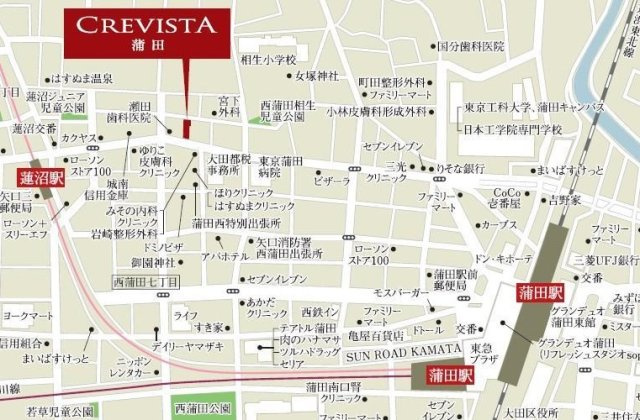 クレヴィスタ蒲田の地図