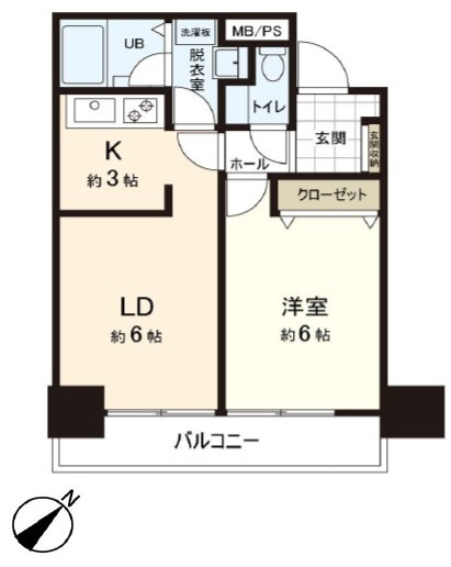 【間取り】 | ソネット上池袋 | 南東向きのお部屋なので、陽当たり・通風良好です！