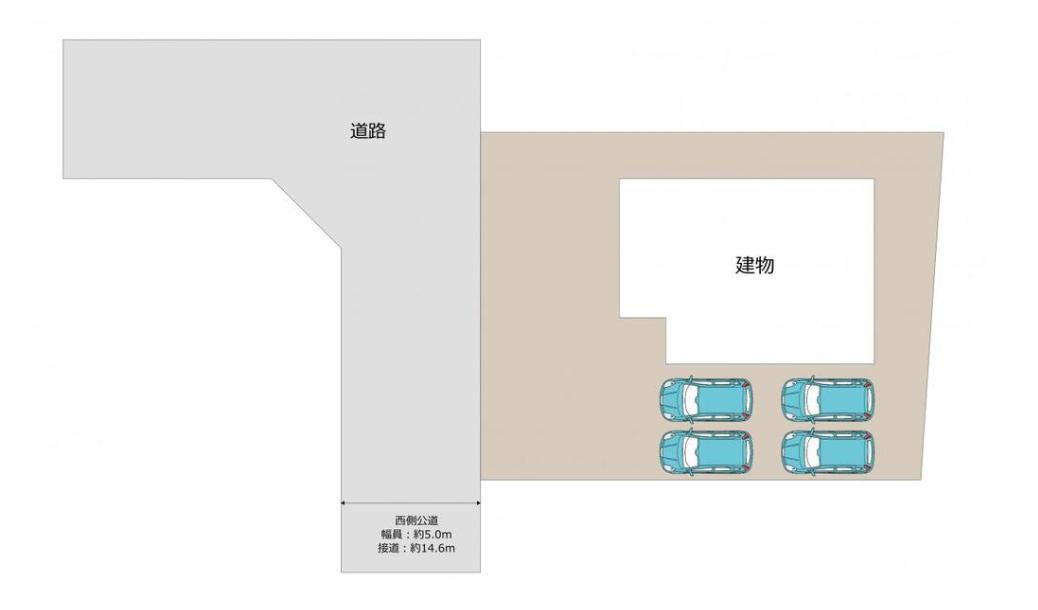 下妻市平沼　中古戸建の区画図