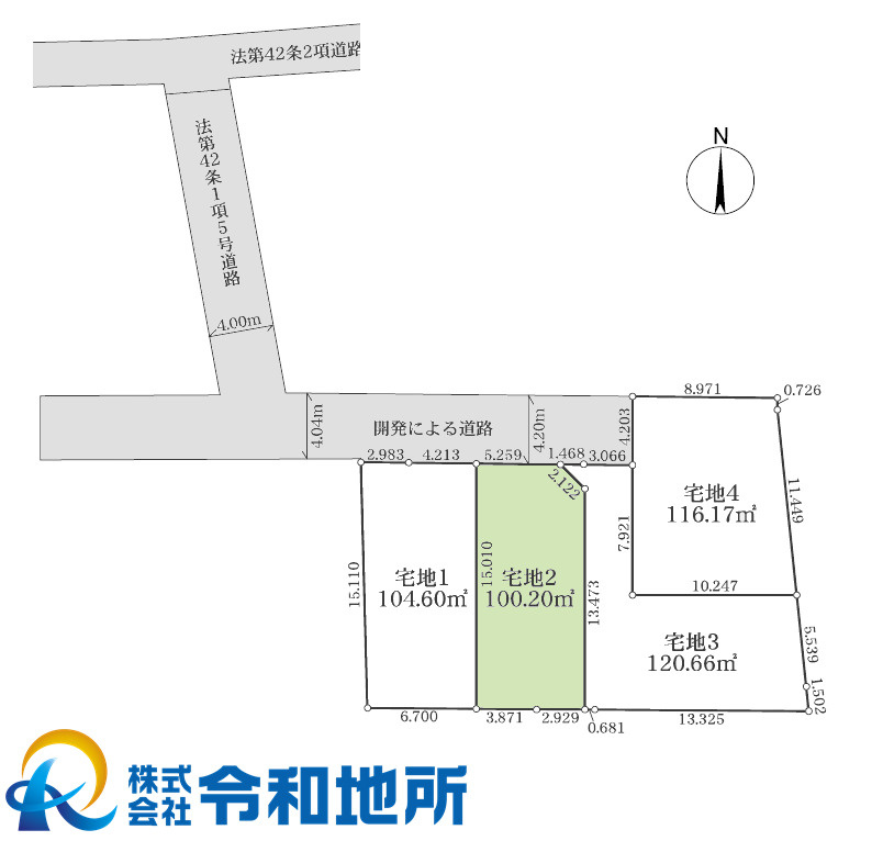 売地　茅ヶ崎市旭が丘の土地図
