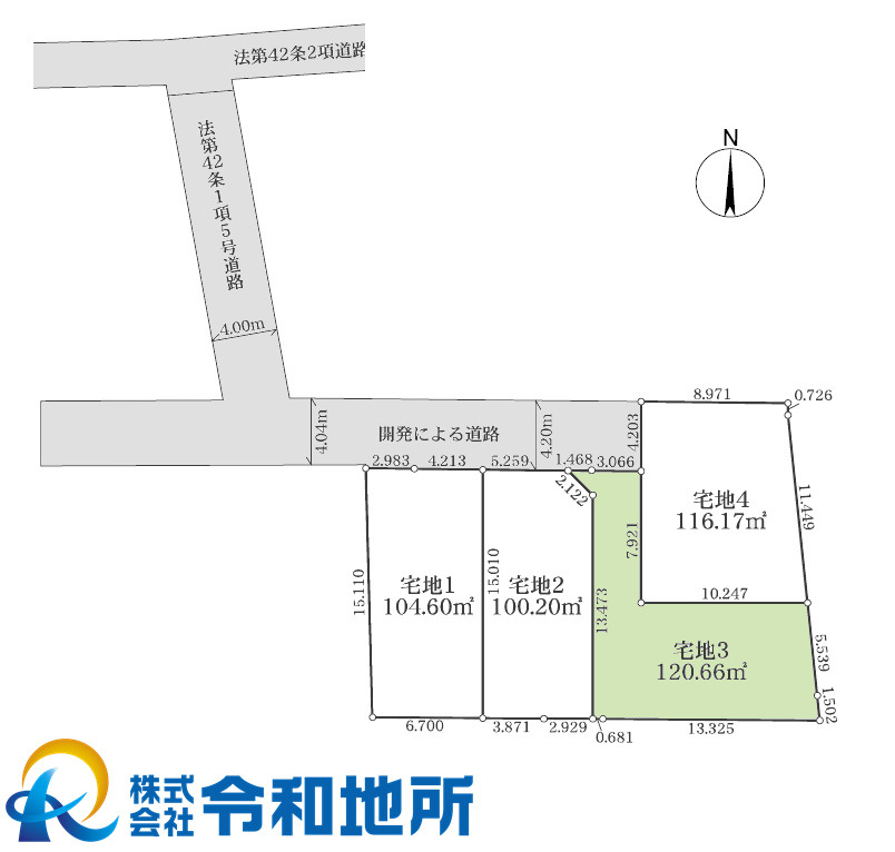 売地　茅ヶ崎市旭が丘の土地図