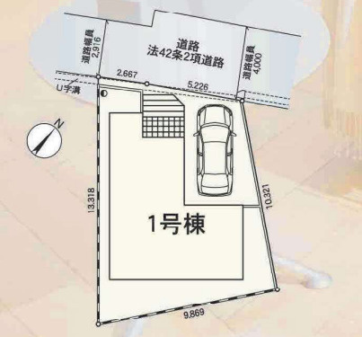 さいたま市見沼区風渡野　第６　新築一戸建て　クレイドルガーデン　01の区画図|１号棟