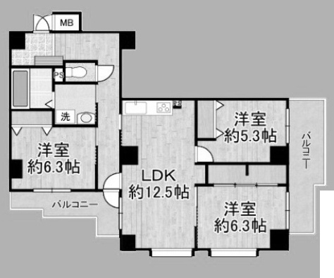 【間取り】 | グラン・ドムール山科 | 専有面積77.6㎡