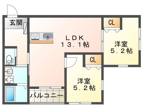 プライム神戸垂水の間取り