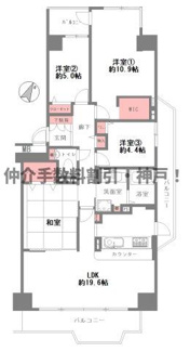 【間取り】 | 須磨パークヒルズG棟　仲介手数料割引！ | 須磨パークヒルズG棟　仲介手数料割引！