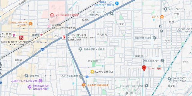フルーレ高槻の地図