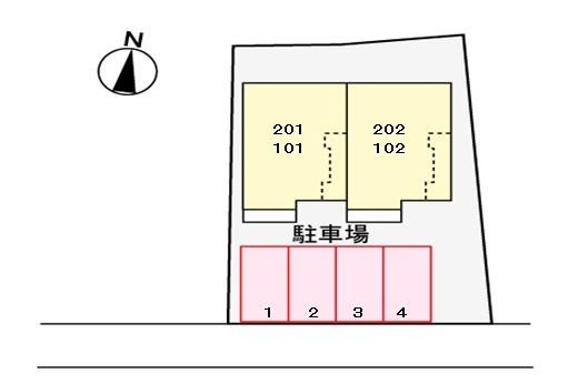 セレノアの駐車場