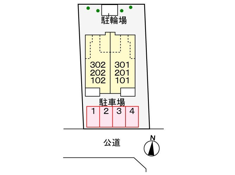 カルム笠寺の駐車場
