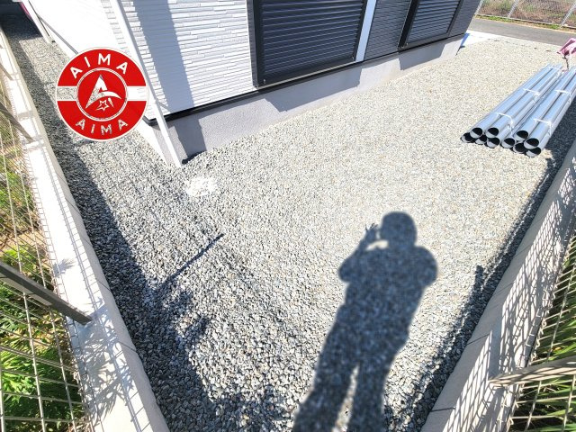 古賀市天神3丁目第1-3棟（2号棟）の庭|お庭で自由な時間を過ごせます。