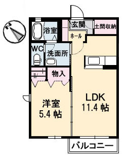 シャーメゾン新地Bの間取り