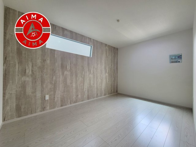 古賀市天神3丁目第1-3棟（3号棟）の内観：施工例|落ち着いた色調の洋室です。