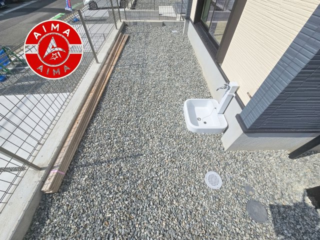 古賀市天神3丁目第1-3棟（3号棟）の庭|お庭で自由な時間を過ごせます。