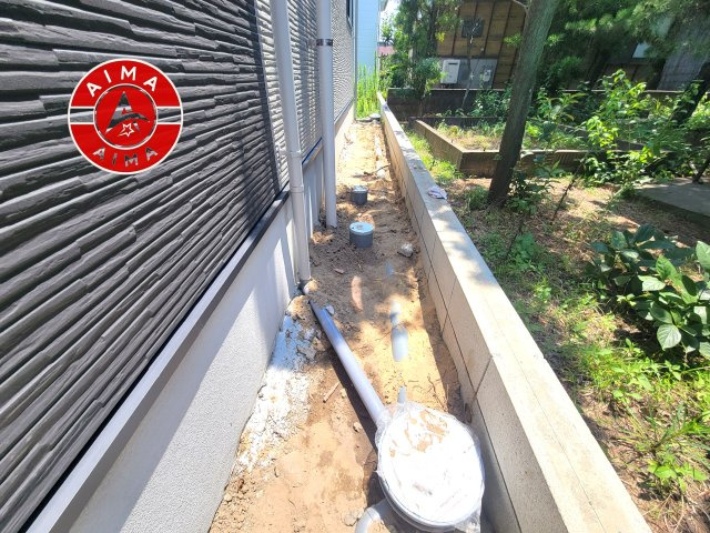 古賀市天神3丁目第1-3棟（3号棟）の庭|お庭で自由な時間を過ごせます。