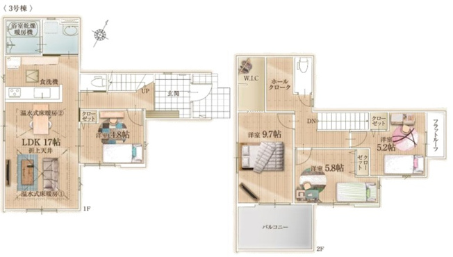 【間取り】 | 平塚市諏訪町　全３棟　新築住宅