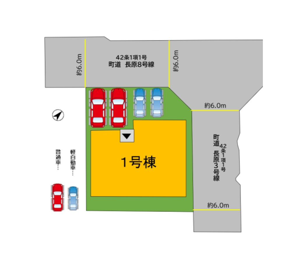 糟屋郡須恵町大字佐谷第9-1棟（1号棟）の区画図|配置図