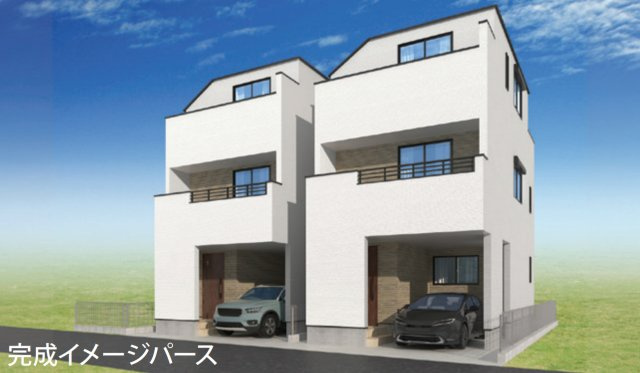 横浜市磯子区杉田5丁目 新築戸建て【仲介手数料無料】の外観パース