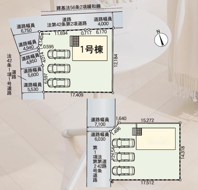 小美玉市羽鳥第12　新築戸建　1号棟の区画図