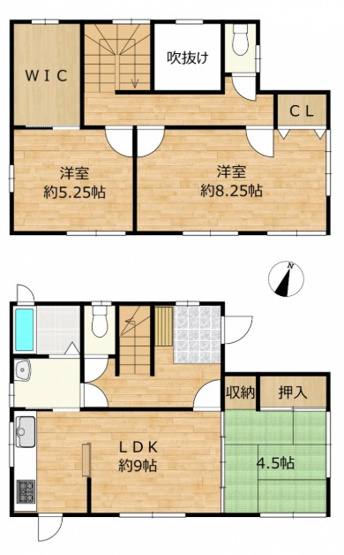 【間取り】 | 富士市中丸　中古戸建て　全1棟