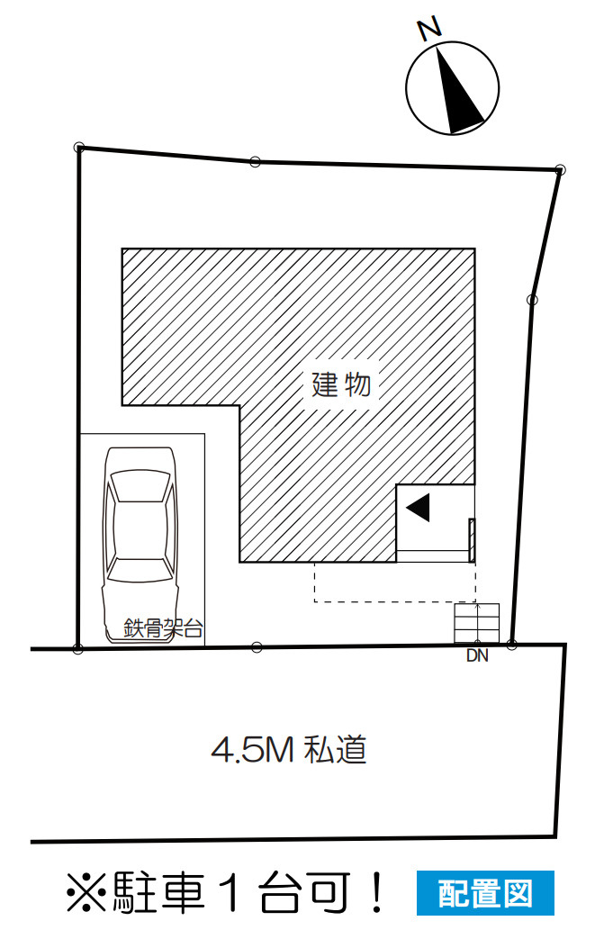 横浜市中区本郷町3丁目 新築戸建て【仲介手数料無料】の区画図