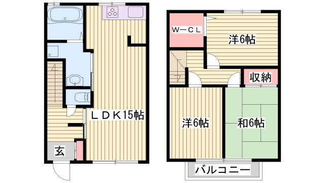 クレールヴィレッジ　A棟の間取り