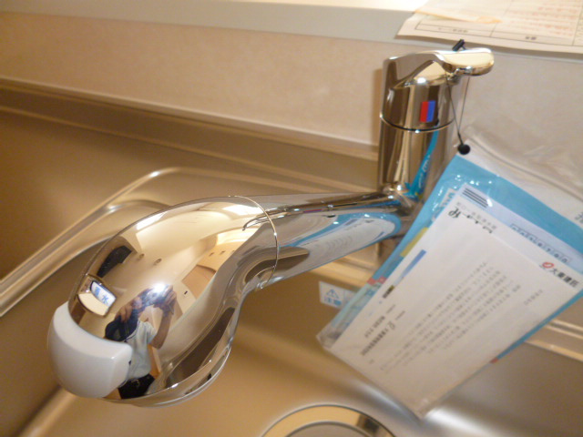 Ｖiｌｌa樫の木のキッチン|シャワー付き水栓